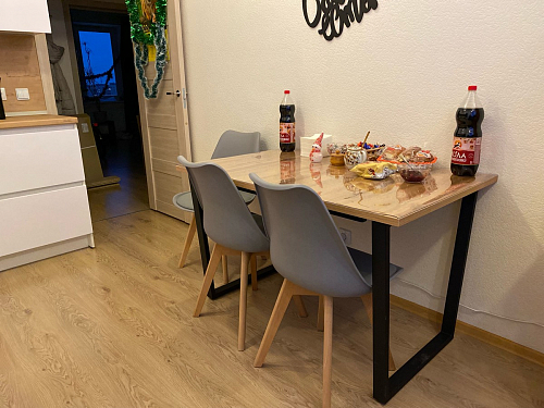 Стол раскладной Лота Лофт 120 25 мм юта / черный матовый фото покупателя 32