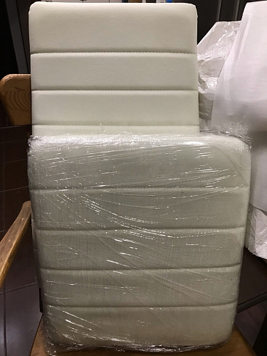 Стул на металлокаркасе DC2-001 black / white line / white фото покупателя 24