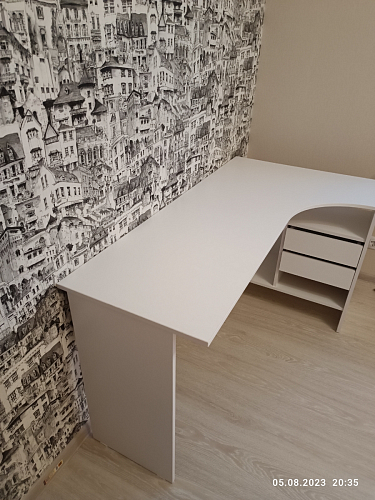 Письменный стол СПм-25 левый дуб сонома фото покупателя 26