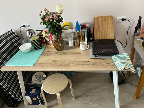 Стол Тринити Лофт 120 25 мм черный матовый / юта фото покупателя 57