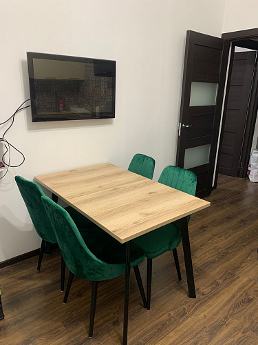 Стол раскладной Колон Лофт 120 32 мм дуб галифакс табако / черный матовый фото покупателя 38