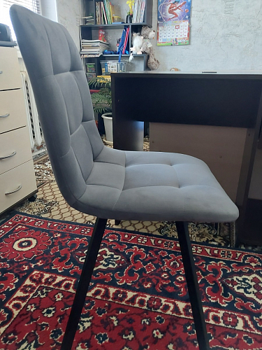 Стул на металлокаркасе Чилли К темно-серый (velutto 32) / черный фото покупателя 624