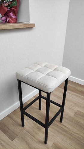 Барный стул Лофт микровелюр катания блэк / черный матовый фото покупателя 146