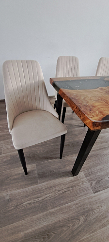 Стул на металлокаркасе Kora light purple / black фото покупателя 384