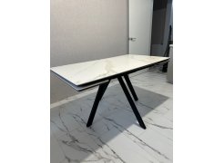 Керамический стол Вилли 140 (200) х 80 белый мрамор alpin white / snow white / белый фото покупателя 14