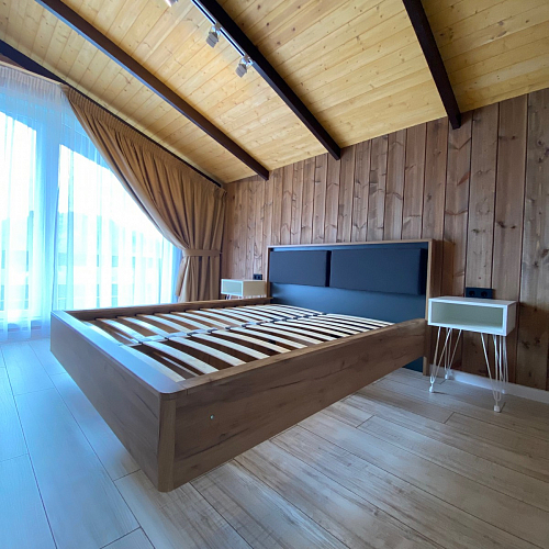 Двуспальная кровать Клауд 160х200 парящая дуб крафт золотой / антрацит фото покупателя 282