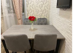 Стол Лота Лофт 140 25 мм черный матовый / бетон фото покупателя 28