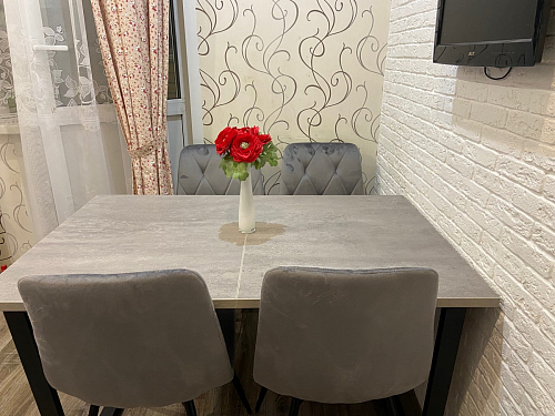 Стол Лота Лофт 140 25 мм черный матовый / бетон фото покупателя 28