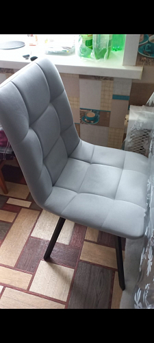 Стул на металлокаркасе Чилли синяя ткань / белый фото покупателя 244