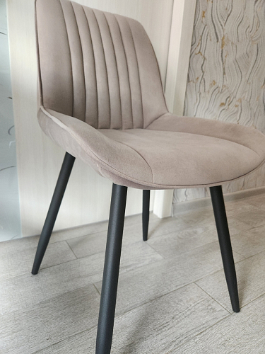 Стул на металлокаркасе Седа К латте / черный фото покупателя 333