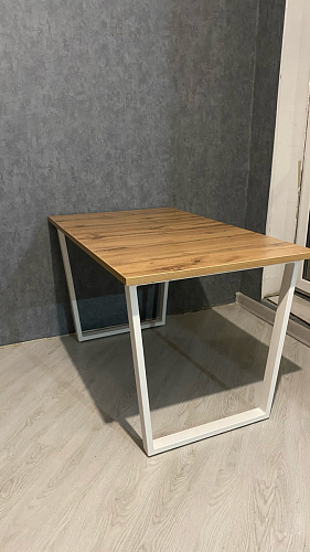 Деревянный стол Лота Лофт 140х80 черный матовый / бетон светлый фото покупателя 887