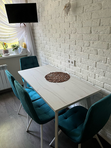 Стол Тринити Лофт 120 32 мм дуб галифакс табако / черный матовый фото покупателя 330