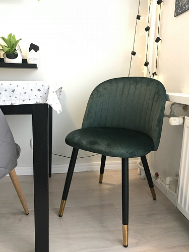 Стул на металлокаркасе Gabi 1 line light blue / black фото покупателя 71