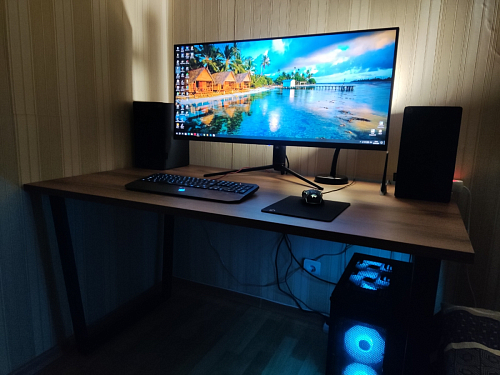 Деревянный стол Лота Лофт 140х80 дуб крафт табачный / черный матовый фото покупателя 796