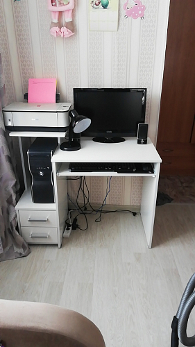 Компьютерный стол Джаз-24 левый дуб молочный фото покупателя 85