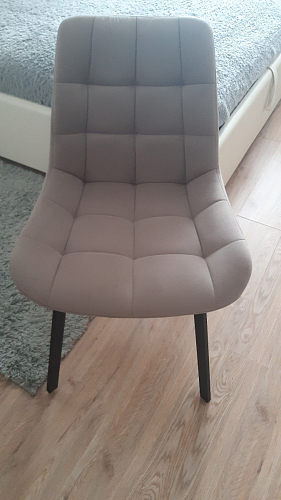 Стул на металлокаркасе Челси бежевый / черный фото покупателя 179