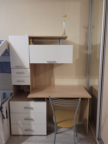 Стол компьютерный Джаз-17 белый правый фото покупателя 33