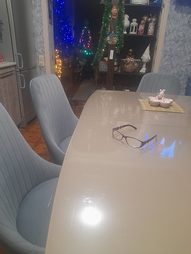 Стул на металлокаркасе Kora light blue / white фото покупателя 445