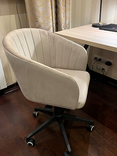 Компьютерное кресло Тибо confetti chocolate / белый фото покупателя 152