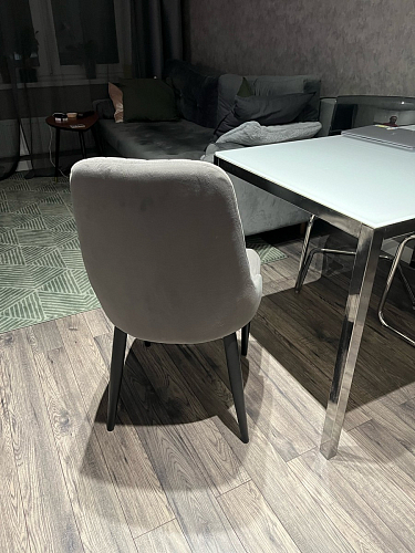 Стул на металлокаркасе Kora dark gray / black фото покупателя 129