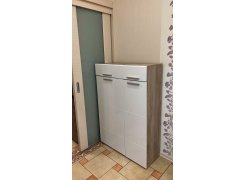 Комод Лайн 13.121 дуб серый craft K 002 PW / белый глянец пвх фото покупателя 10