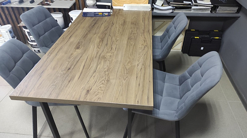 Стул на металлокаркасе Челси бежевый / черный фото покупателя 170