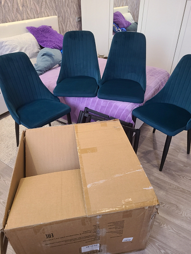 Стул на металлокаркасе Kora dark gray / black фото покупателя 354