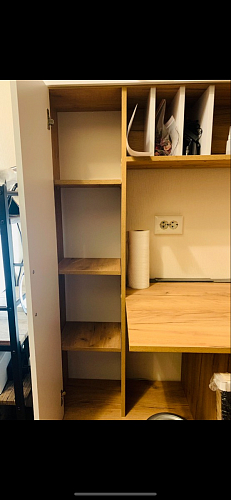 Письменный стол Лайт 03.243 дуб золотой (craft) / белый премиум фото покупателя 47