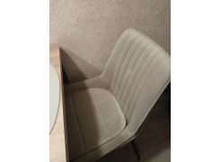 Стул на металлокаркасе Вейв светло-серый (hl 63) / 10К черный каркас фото покупателя 88