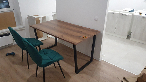 Деревянный стол Лота Лофт 120x75 дуб крафт табачный / черный матовый фото покупателя 426