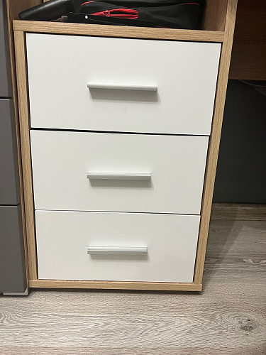 Компьютерный стол КСТ-16 левый дуб сонома / белый фото покупателя 72