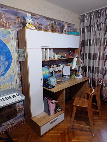 Письменный стол Лайт 03.243 дуб золотой (craft) / белый премиум фото покупателя 56