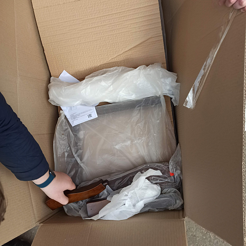 Стул деревянный Luiza dirty oak / dark brown фото покупателя 4