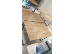 Стол Лота Лофт 120 25 мм черный матовый / дуб вотан фото покупателя 32