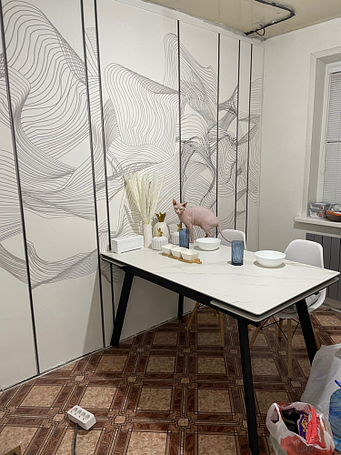 Керамический стол Норман 140 (200) х 80 белый мрамор alpin white / snow white / белый фото покупателя 47