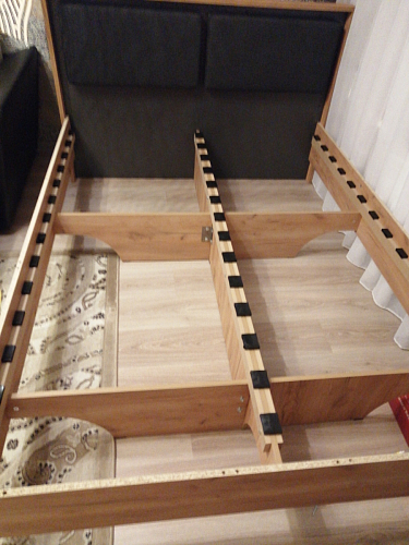 Двуспальная кровать Клауд 160х200 парящая дуб крафт золотой / антрацит фото покупателя 579