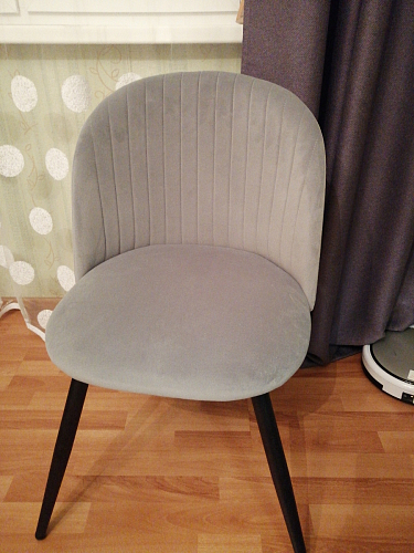 Стул на металлокаркасе Gabi dark beige / black / silver фото покупателя 838