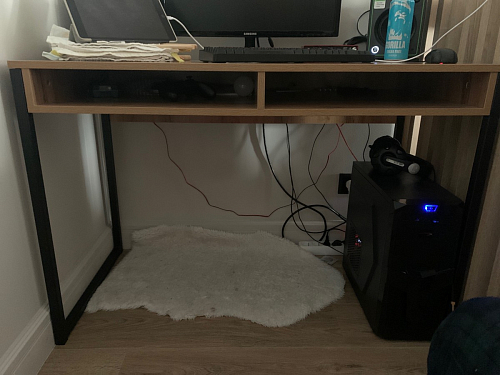 Письменный стол Леон Лофт бетон / черный матовый фото покупателя 139