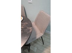 Стул на металлокаркасе Вейв светло-серый (hl 63) / 10К черный каркас фото покупателя 277