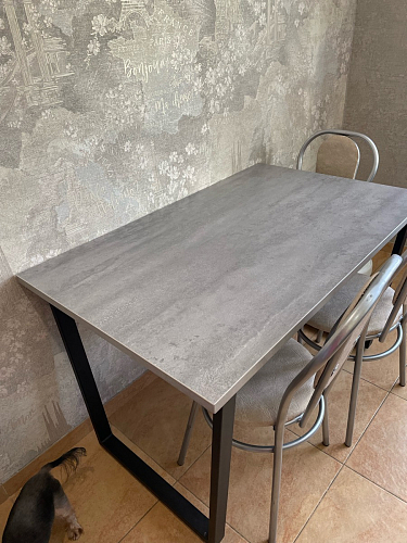 Стол Лота Лофт 140 25 мм черный матовый / дуб вотан фото покупателя 643