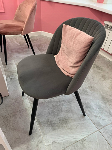 Стул на металлокаркасе Gabi 1 темно-серый / черный фото покупателя 65