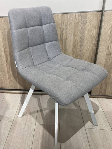 Стул на металлокаркасе Чилли К светло-серый велюр / черный каркас фото покупателя 993