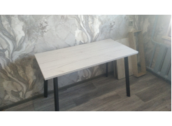 Стол Тринити Лофт 120 32 мм бетон / черный матовый фото покупателя 132