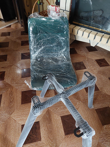 Стул на металлокаркасе Чилли синяя ткань / белый фото покупателя 721