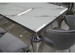 Стеклянный стол Vase белый из шоурума 2