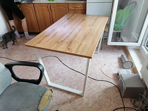 Стол раскладной Лота Лофт 120 25 мм юта / черный матовый фото покупателя 51