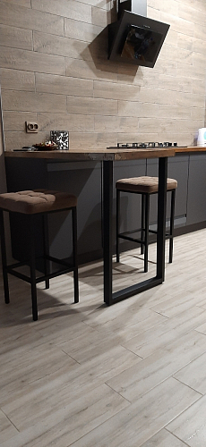 Барный стул Лофт линкольн белый / белый матовый фото покупателя 14