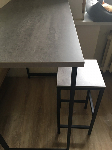 Барная стойка Дилан Лофт 120х60х110 бетон фото покупателя 199