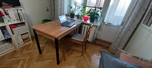 Стол Оригон файерстоун / черный матовый фото покупателя 6