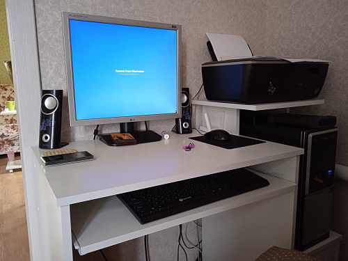 Компьютерный стол Джаз-24 правый дуб сонома фото покупателя 159